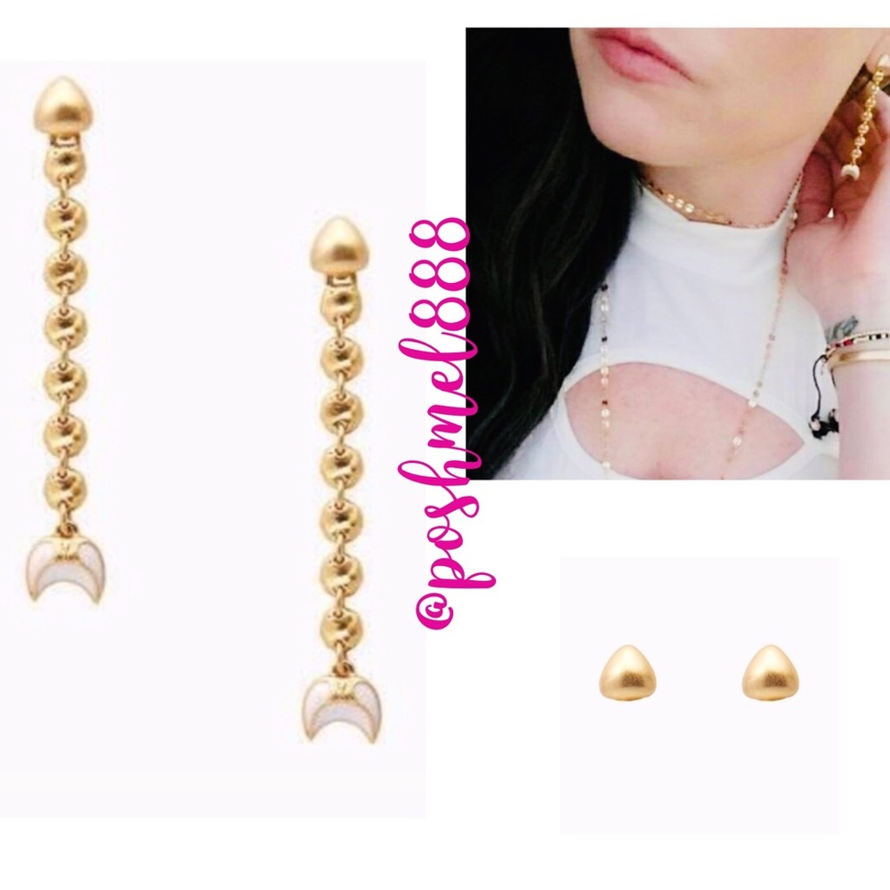 Stella & Dot | Versatile GOLD Trevally Stud Linear Earrings - Picture 5 of 8
